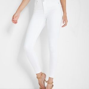 Express white high rise stretch denim leggings. Size 12.